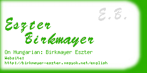 eszter birkmayer business card